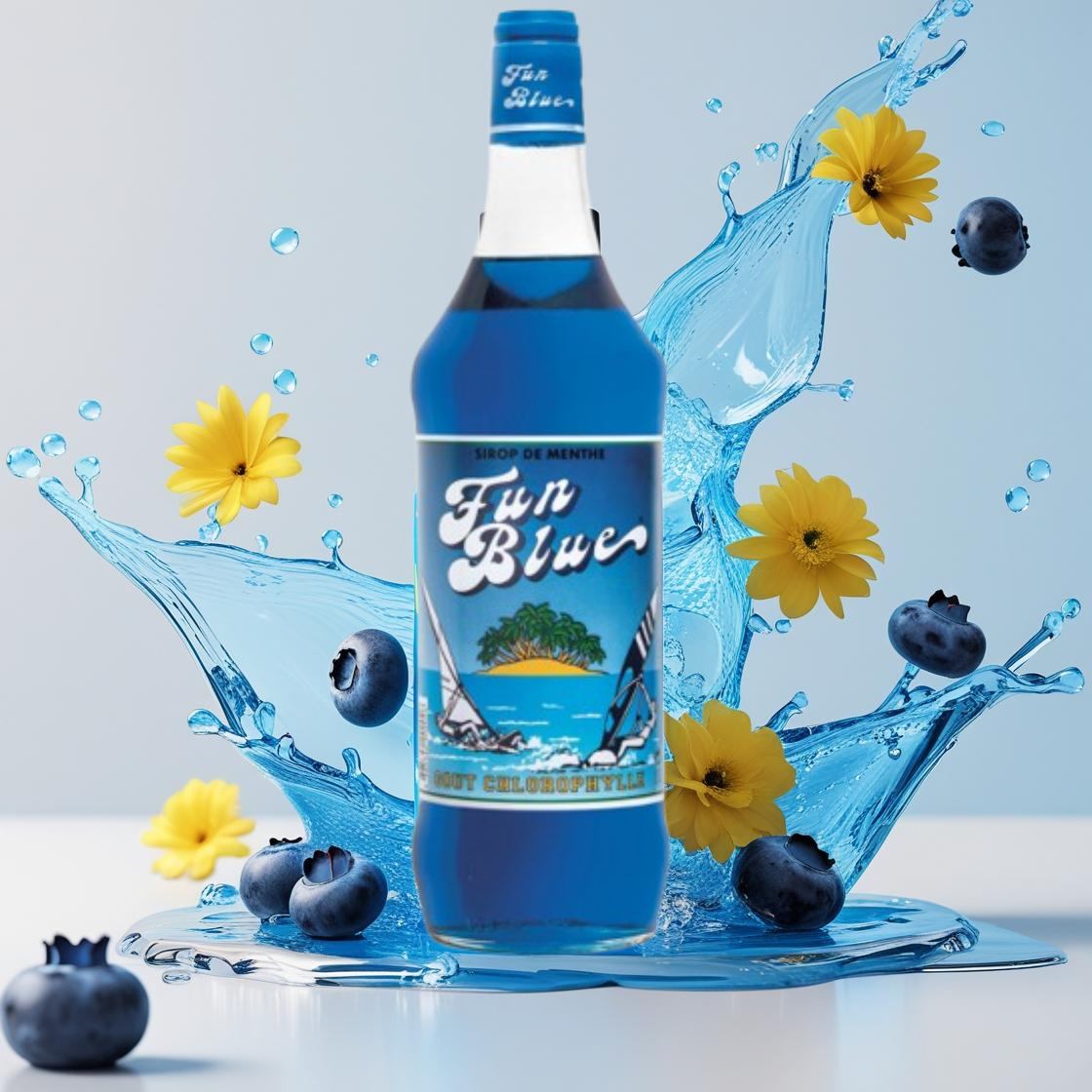 Sirop Fun Blue – Bouteille 1 L