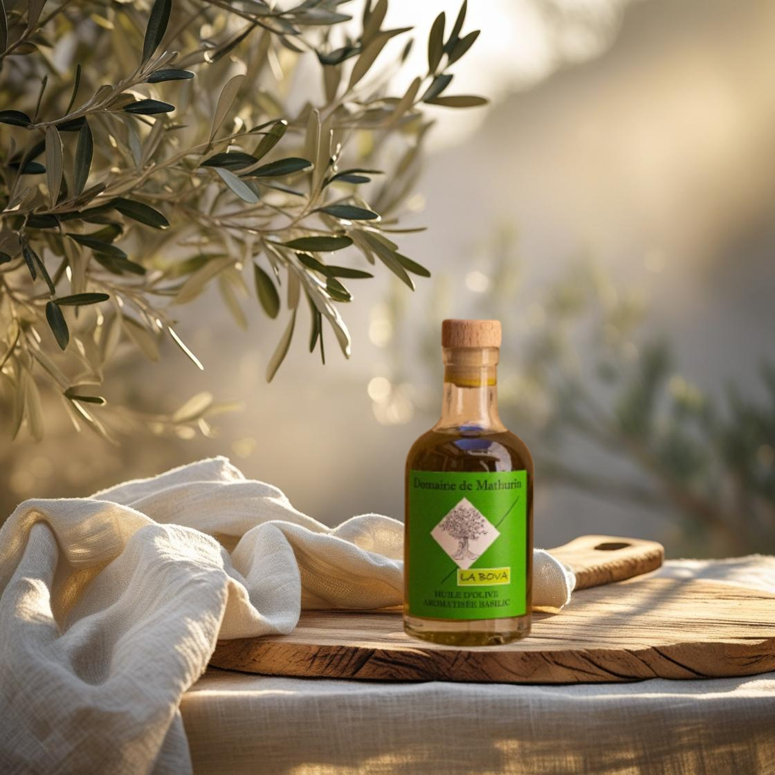 Huile d’Olive “Au Basilic” – 20 cl
