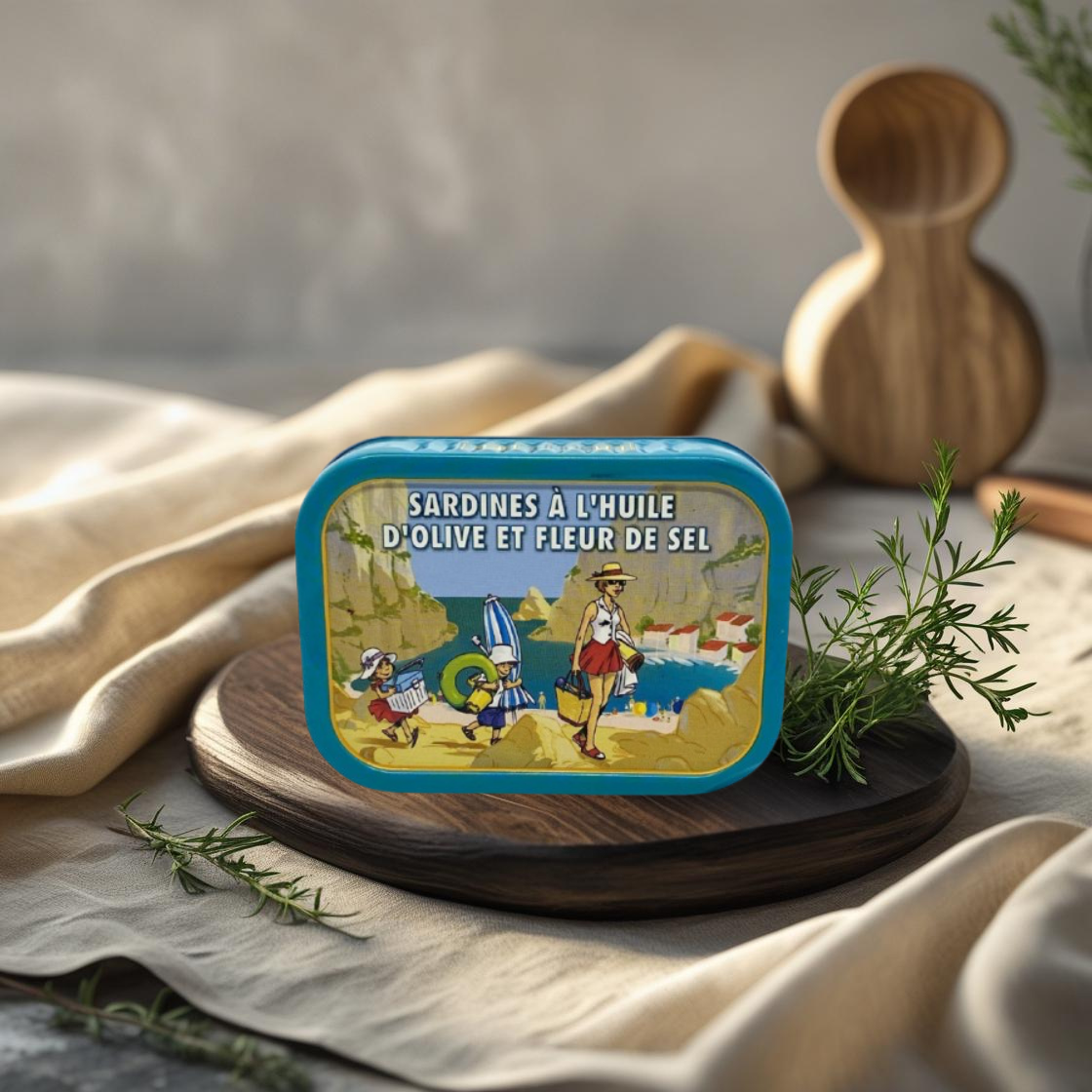 Sardines à l’huile d’olive vierge extra & fleur de sel – 115 g Maison Molinet