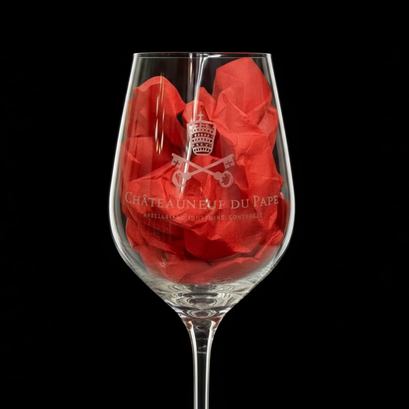 Verre sérigraphié Châteauneuf-du-Pape 35 cl