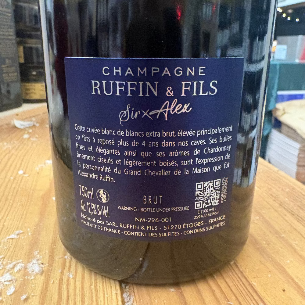 La Cuvée Sir Alex-Champagne Millésimer-Maison Ruffin & Fils-2020 Maison Molinet