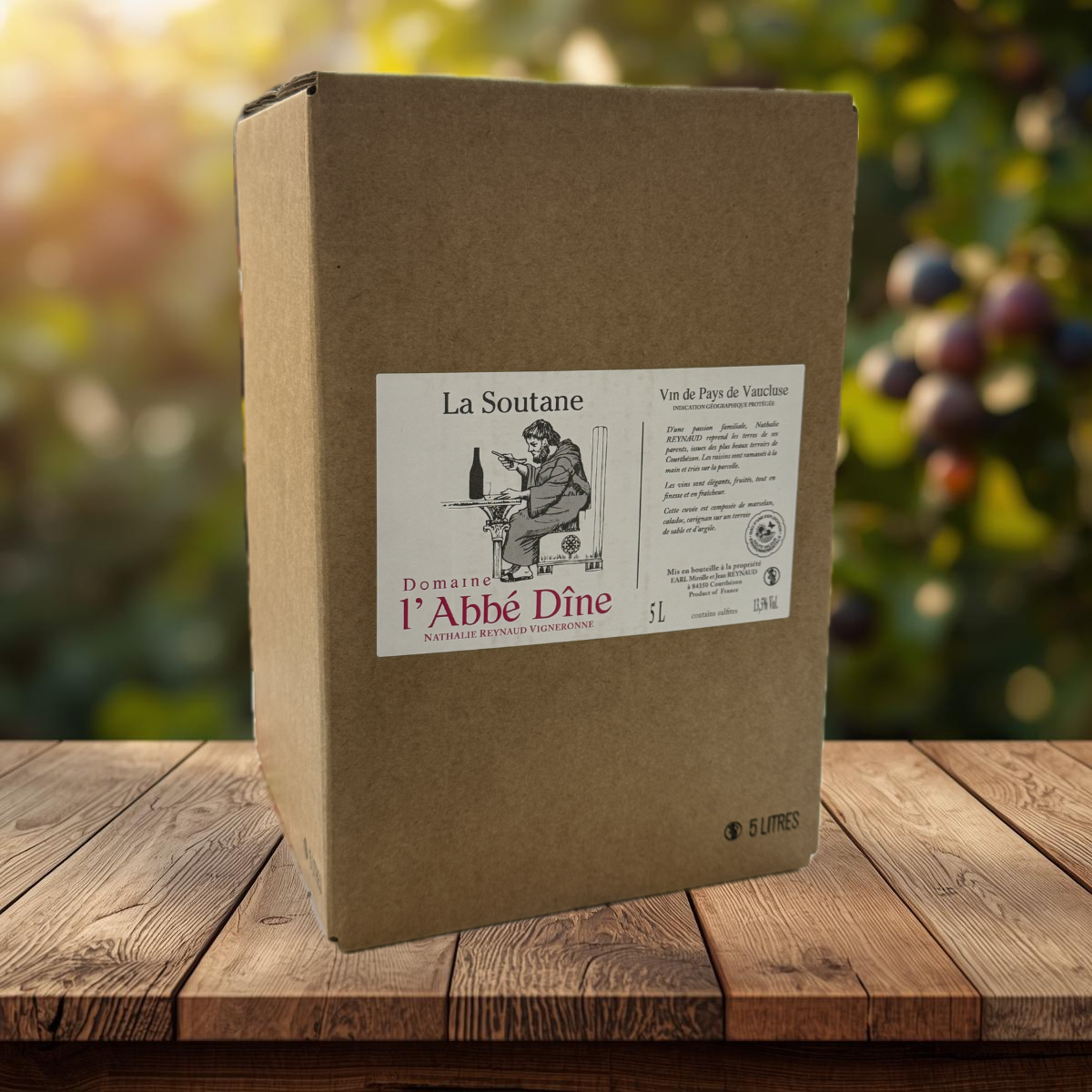 Domaine L’Abbé-Dîne · La Soutane 2024 • Vin de Pays Rouge (BIB 5 L)