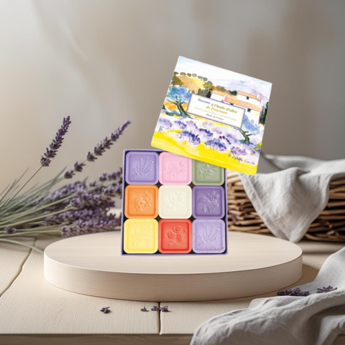 Coffret Luxe – 9 Savons Naturels à l’Huile d’Olive AOP & Senteurs Provence Maison Molinet